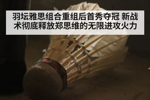 羽坛雅思组合重组后首秀夺冠 新战术彻底释放郑思维的无限进攻火力